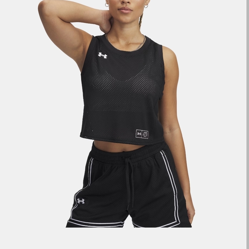 Brand New Under Armour Black Mesh Tank Top